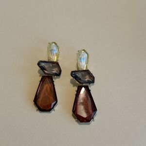 Crystal drop earrings M909
